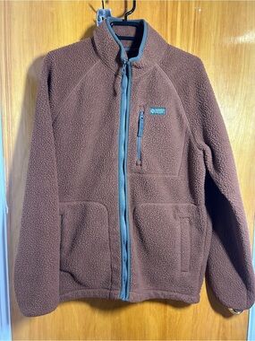 Mondetta Brown Sherpa Fleece Jacket with Gray Trim